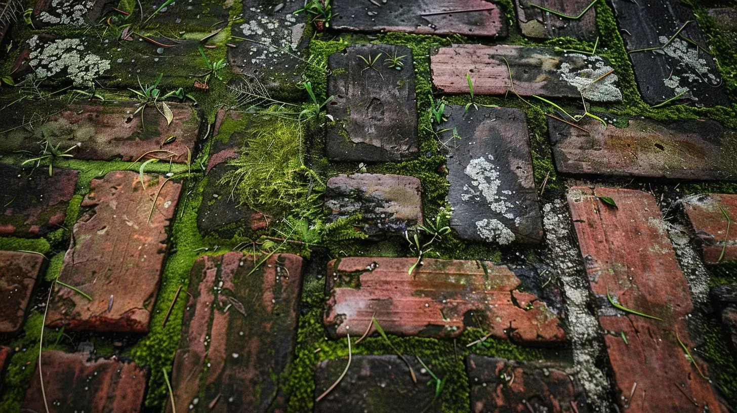 Floor design with Robricks eco-bricks — artisan pattern